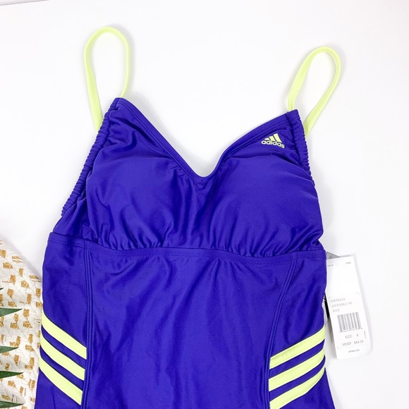 Adidas Adjustable Three Stripe Blue One Piece - Picture 3 of 7